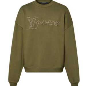 Louis Vuitton Women's Cotton Signature Crewneck Dark Green