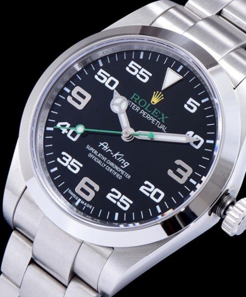 Rolex Stailess Air king Watch Black - Image 3