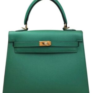 Hermes Kelly Bag 28 Epsom Leather Green