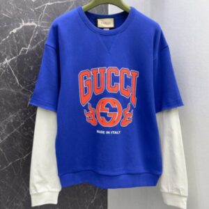 Gucci Women's Printed Sweatshirt Blue