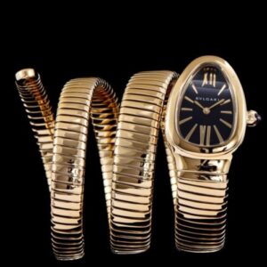 Bvlgari full gold stainless steel automatic watch for lady Black