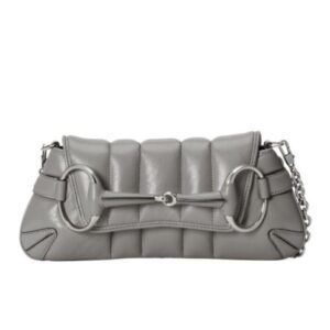 Gucci Horsebit Chain Small Shoulder Bag 764339 Gray