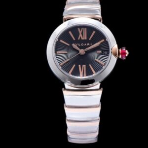 Bvlgari stainless steel and diamond watch for lady Black