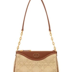 Christian Dior 30 Montaigne Hobo Avenue Mini Bag Apricot