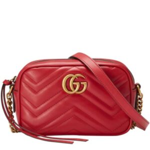 Gucci GG Marmont Matelasse Mini Bag 448065 Red