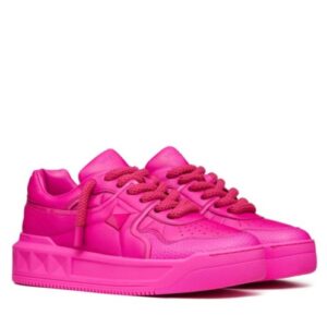 Valentino Unisex One Stud Xl Sneaker In Nappa Leather Peachblow