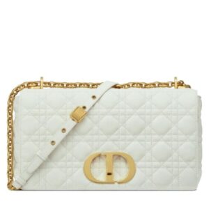 Christian Dior Large Dior Caro Bag White