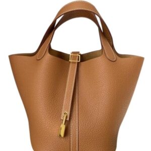 Hermes Picotin Lock Bag 22cm Light Coffee
