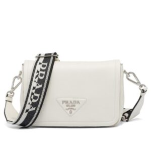 Prada Leather Shoulder Bag 1BD314 Cream
