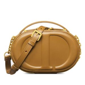 Christian Dior CD Signature Oval Camera Bag Light Coffee