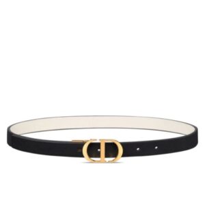 Christian Dior 30 Montaigne Reversible Belt Black