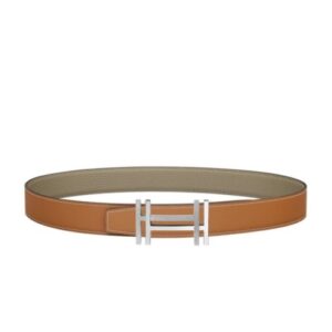 Hermes H Au Carre Belt Buckle & Reversible Leather Strap 32mm Khaki