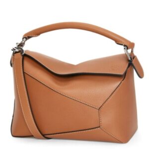 Loewe Mini Puzzle Bag In Classic Calfskin Coffee