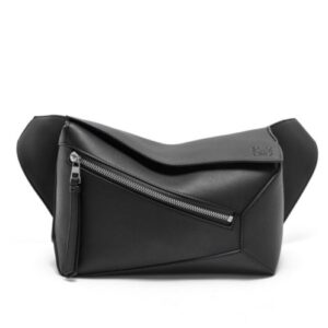 Loewe Small Puzzle Bumbag In Classic Calfskin Black