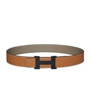 Hermes Constance Belt Buckle & Reversible Leather Strap 38mm Khaki