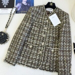 Chanel Women's Tweed Jacket Coffee