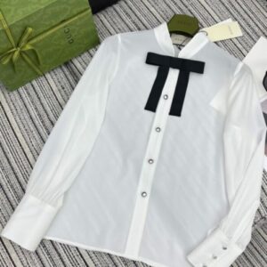 Gucci Women's Silk Shirt With Tie White