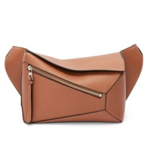 Loewe Small Puzzle Bumbag In Classic Calfskin Coffee