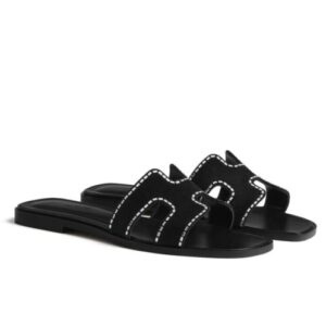 Hermes Women's Oran Sandal Black