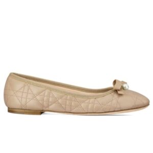 Christian Dior Women's Ballet Flat Cream