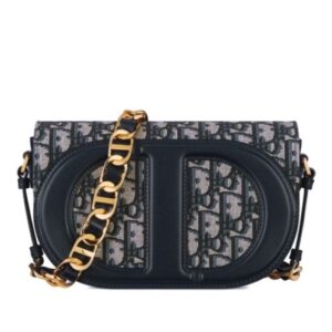 Christian Dior CD Signature Bag With Strap Dark Blue