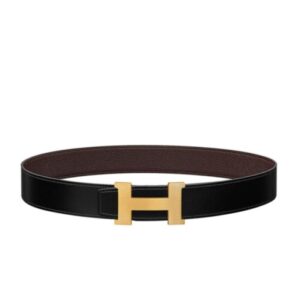 Hermes Constance Belt Buckle & Reversible Leather Strap 38mm Dark Gray