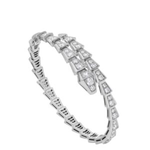 Bvlgari Women's Serpenti Viper Bracelet Silver