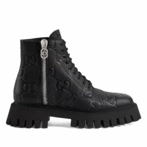 Gucci Women's GG Leather Boot 751712 Black