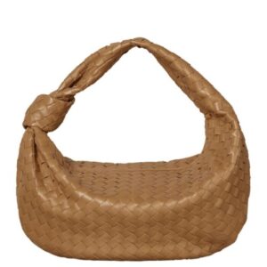 Bottega Veneta Rounded hobo bag in Intrecciato Nappa Light Coffee