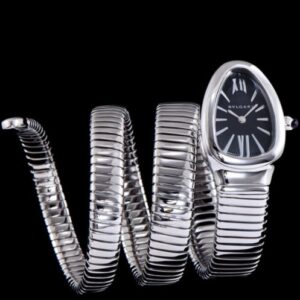 Bvlgari sliver tone stainless steel automatic watch Black