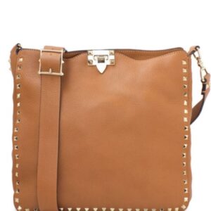 Valentino Rockstud Hobo Bag Coffee