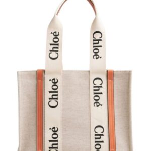 Chloe Medium Woody Tote Bag Orange