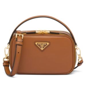 Prada Odette Leather Mini-bag 1BH203 Coffee