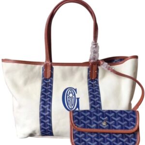 Goyard Anjou Reversible Tote MM Dark Blue