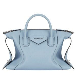 Givenchy Small Antigona Soft Bag In Smooth Leather Light Blue