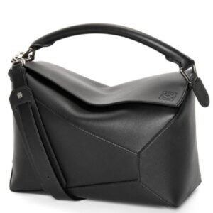 Loewe Large Puzzle Bag In Classic Calfskin Black