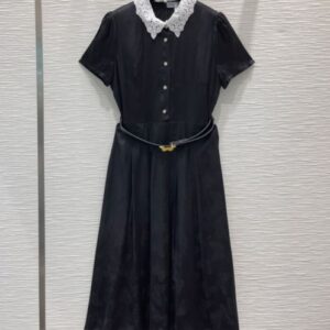 Christian Dior Women's Mid Length Dress Black