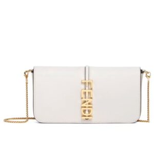 Fendi Fendigraphy Wallet On Chain 8BS076 Cream