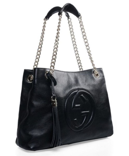 Gucci Soho Leather Tote 308982 Black - Image 2