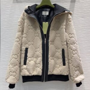 Gucci Women's Reversible Plush Jacket Coffee