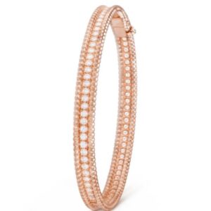 Van Cleef & Arpels Women's Perlee Diamonds Bracelet, 1 Row, Medium Model White