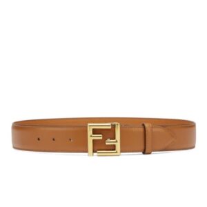 Fendi Natural-Coloured Leather Belt Coffee