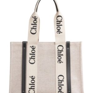 Chloe Medium Woody Tote Bag Black