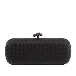 Bottega Veneta Intrecciato Larger Clutch Black