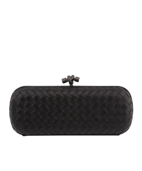 Bottega Veneta Intrecciato Larger Clutch Black
