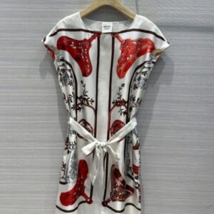 Hermes Women's Silk Dress Red