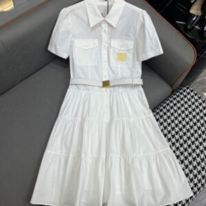 Miumiu Women's Mid Length Dress White