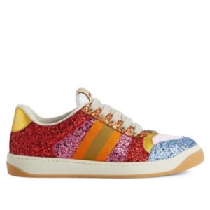 Gucci Unisex Lovelight Screener Sneaker With Glitter Polychrome