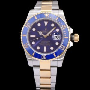 Rolex Gold Submariner Watch Blue